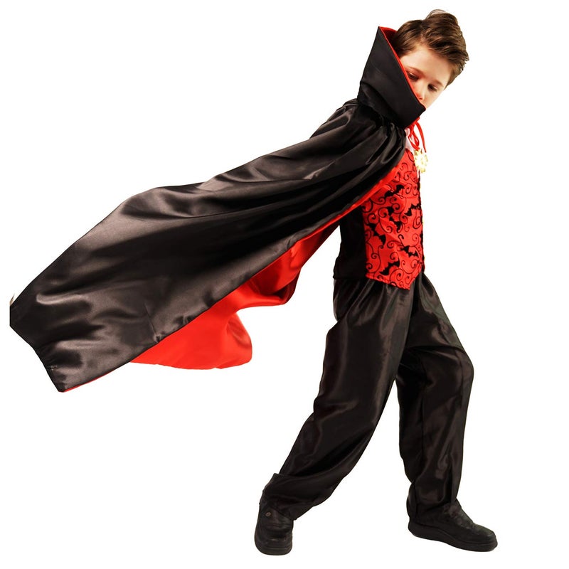 DSplay Kids Gothic Classic Vampire Halloween Costume (7-9Y) - Image 5